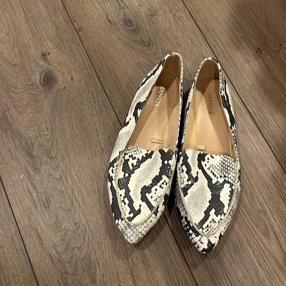Express Snakeskin Loafers
